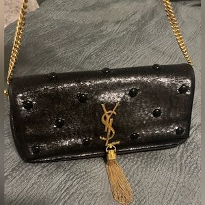 Limited edition YSL black clutch bag